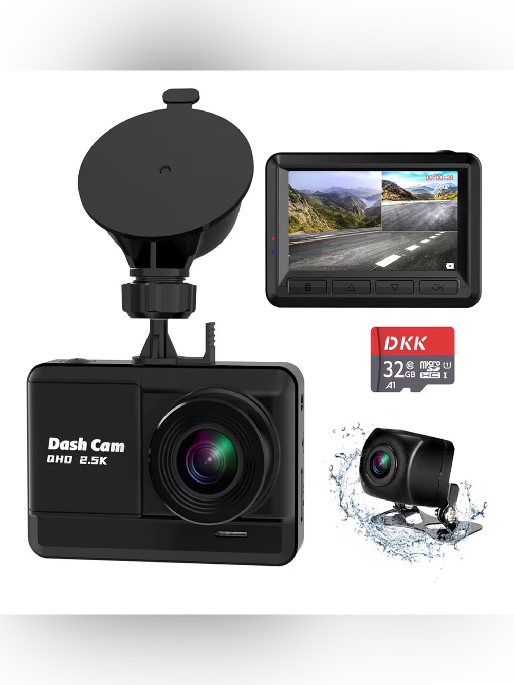 Dual Dash Cam with SD Card (NEW)